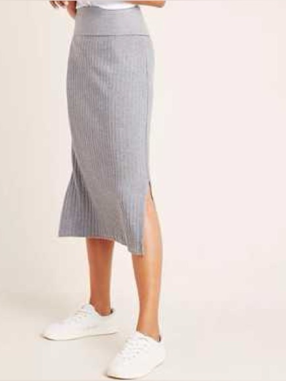 Anthropologie Saturday/Sunday Caro Ribbed Pencil Skirt Minimalist Classic Size S